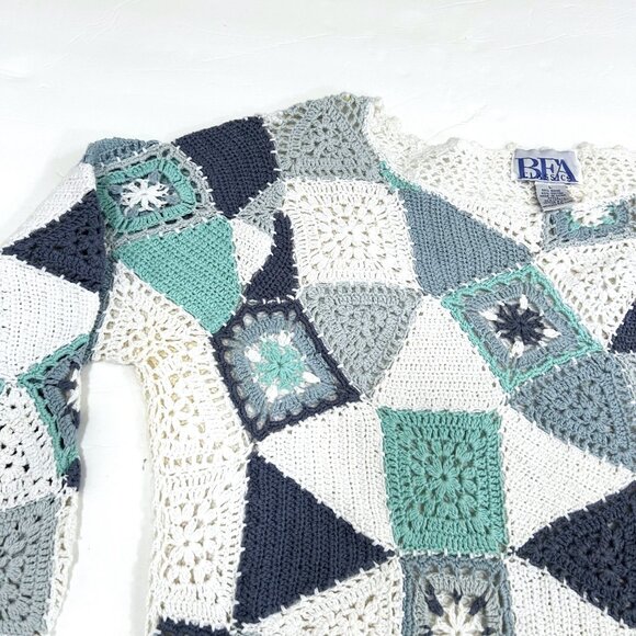 Vintage BEA CLASSICS Crochet Sweater Size L - Picture 4 of 12